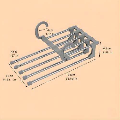 FlexiRack – monikerroksinen vaateripustimen järjestäjä