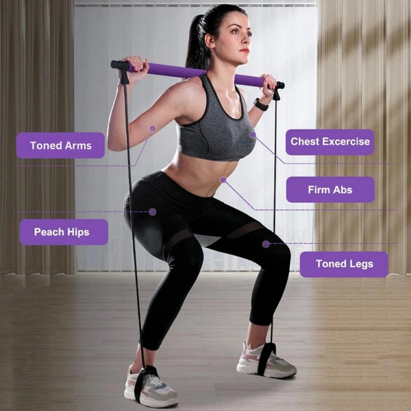 PowerSculpt Pro — Portable Pilates Bar Kit with Resistance Bands