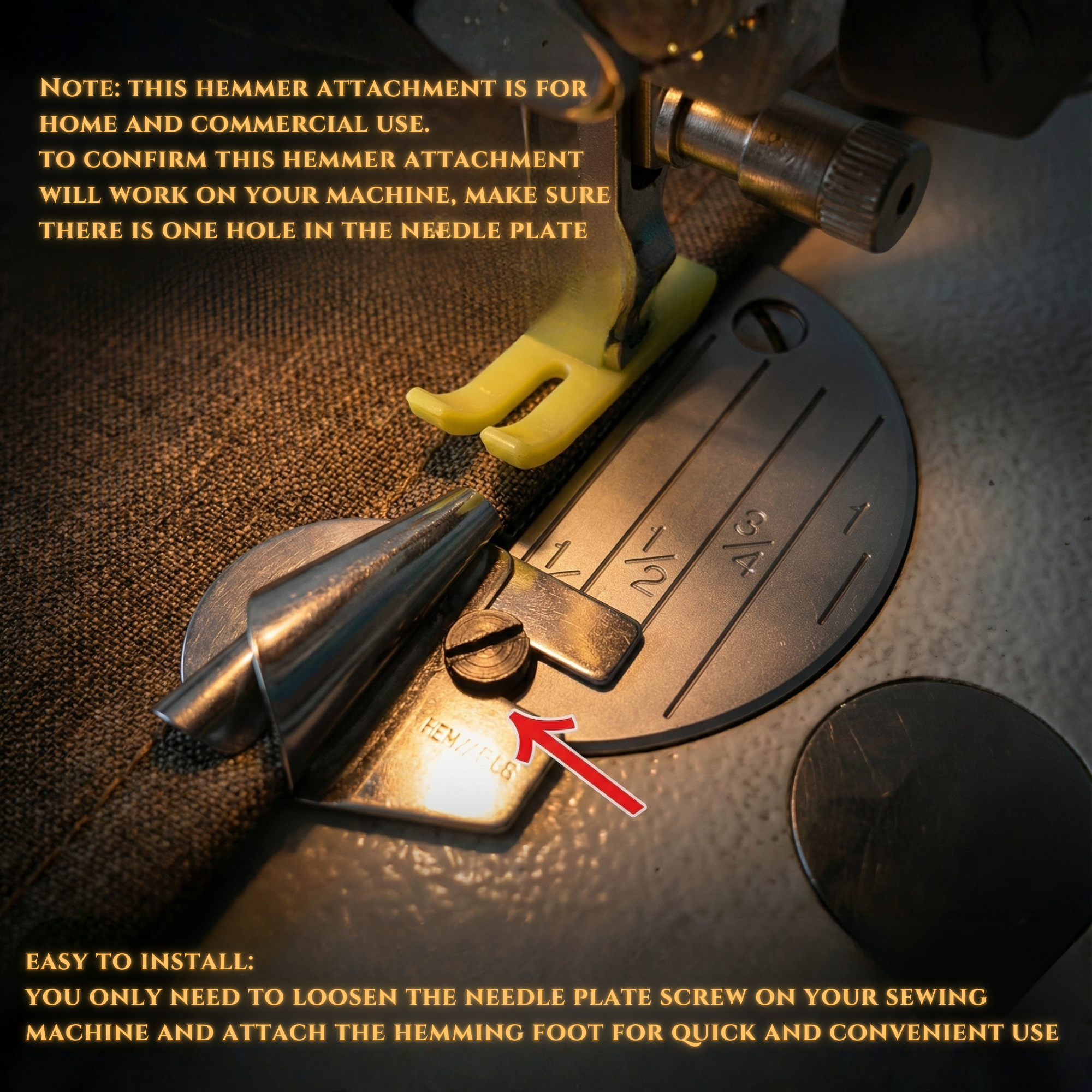 VeroEdge — Sada patky pro založený okraj (rolovaný lem) pro šicí stroje