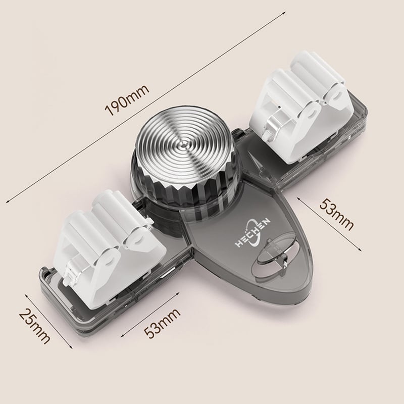 WallGrip – Regulowany uchwyt ścienny na mop i miotłę z organizerem