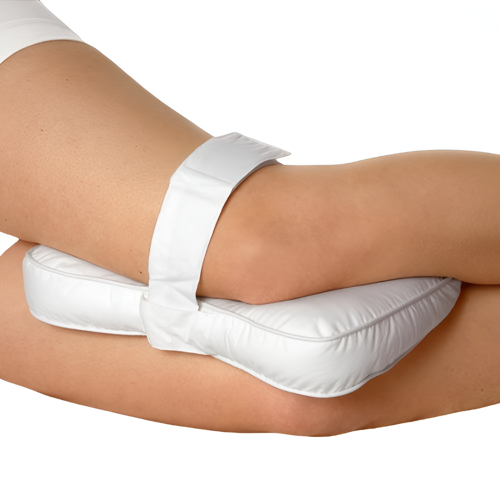 Almohada para rodillas de espuma viscoelástica con correa ajustable para la pierna