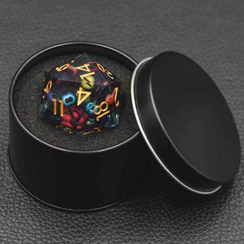 AquaEyes Polyhedral Liquid Dice Set for Tabletop Games