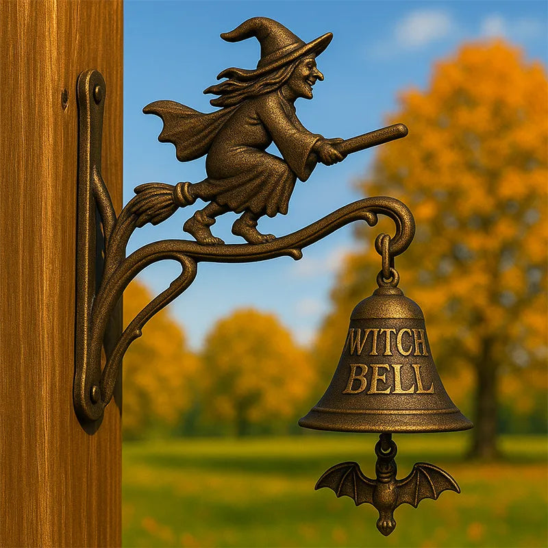 WitchBell - Amuleto da appendere alla porta con campanella decorativa in evidenza