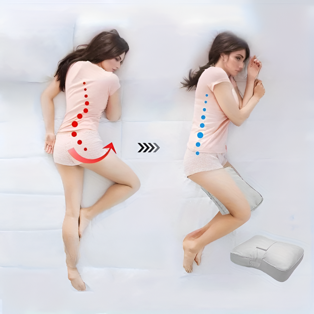 Almohada para rodillas de espuma viscoelástica con correa ajustable para la pierna