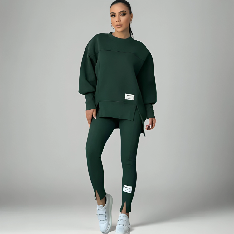 Zaira – Naisten väljä kaksiosainen loungewear-setti