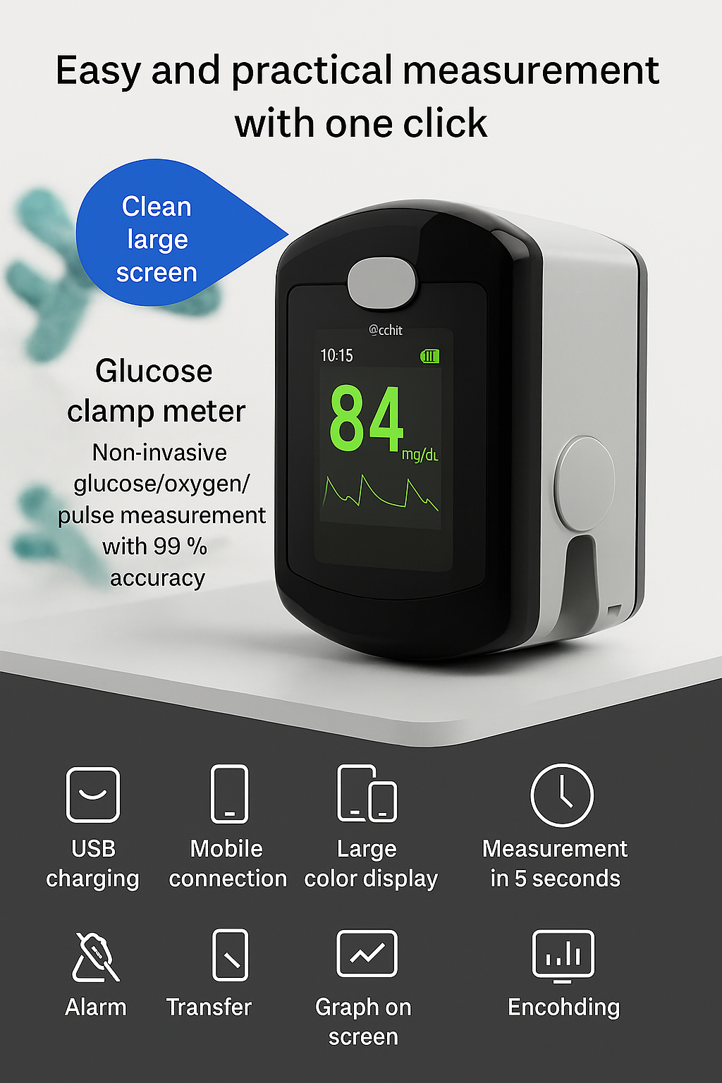 GlucoSnap - Fingertip Wellness Monitoring Device