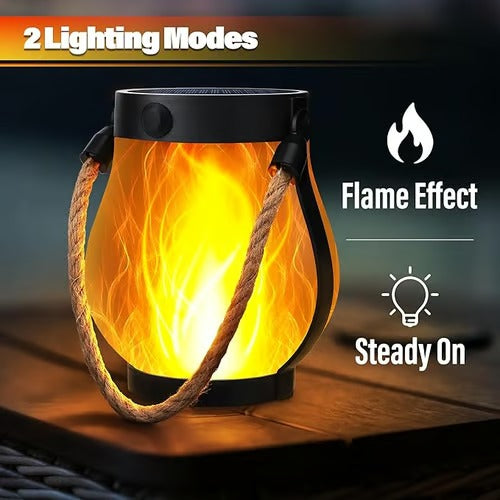 LumaFlare Pro - Solar Flame Effect Lantern for Outdoor Spaces