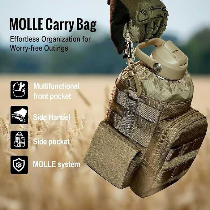 HydraCore Butelka na wodę 64oz z izolacją termiczną i pokrywką ze słomką