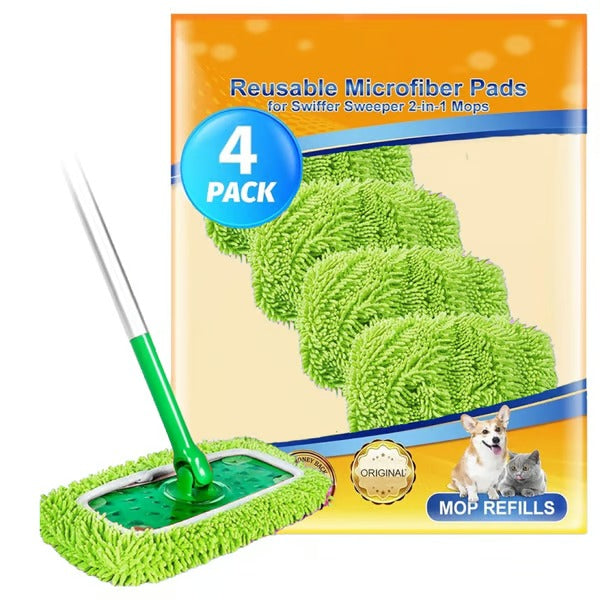Conjunto de Refis de Almofadas de Mopa Laváveis EcoSwipe para Swiffer Sweeper