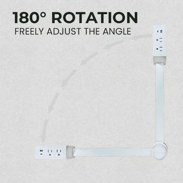 PowerNest - Magnetic Power Strip with Rotating Outlet Design