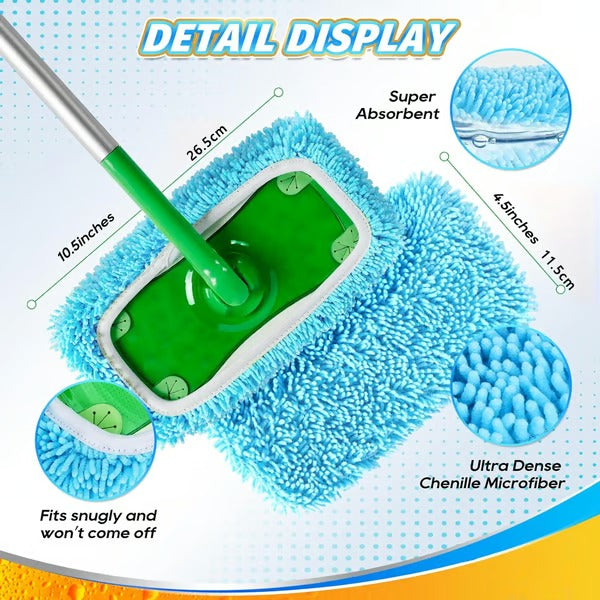 Conjunto de Refis de Almofadas de Mopa Laváveis EcoSwipe para Swiffer Sweeper