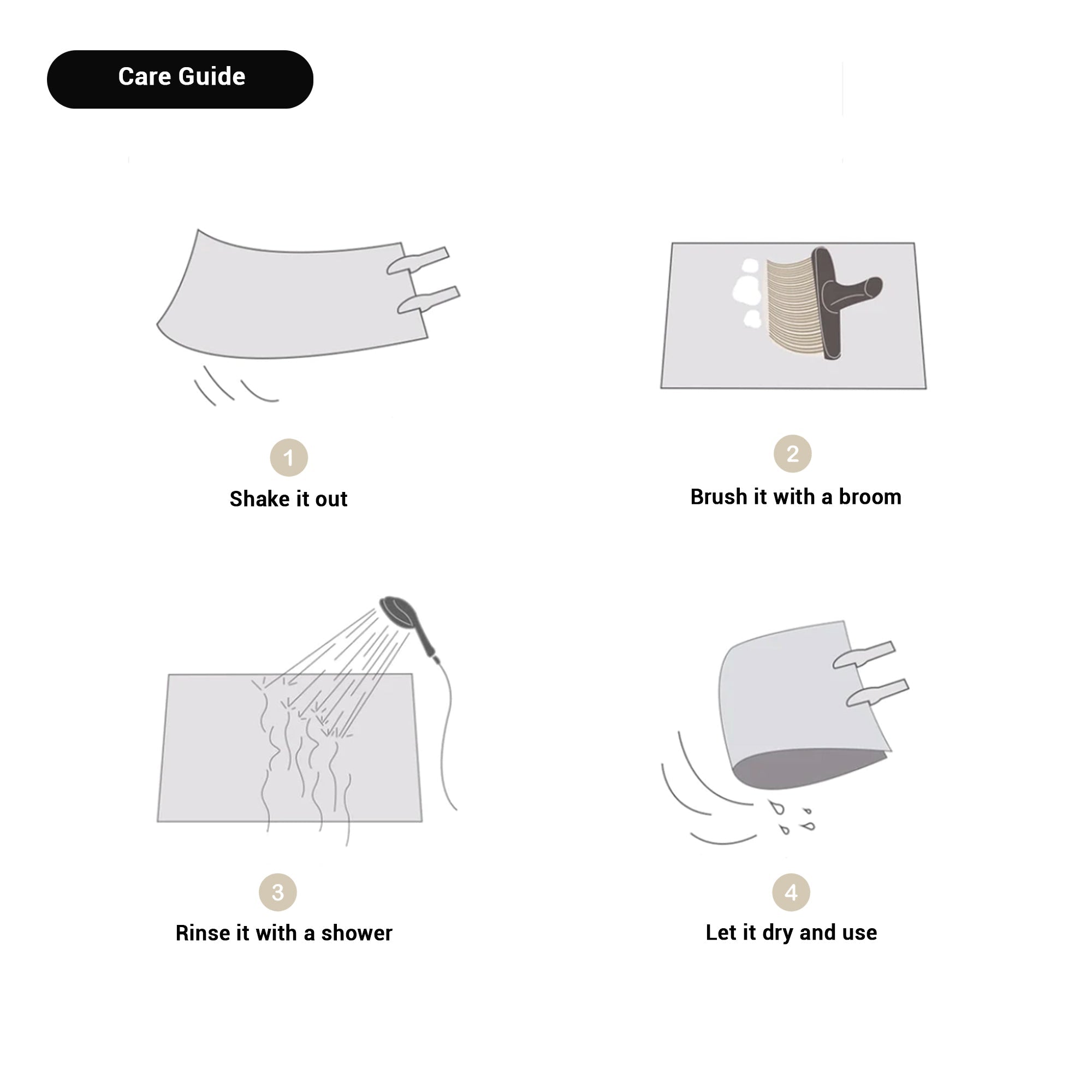 NordicFlow - Abstrakti kylpyhuoneen matto, liukuesteellinen kylpymatto