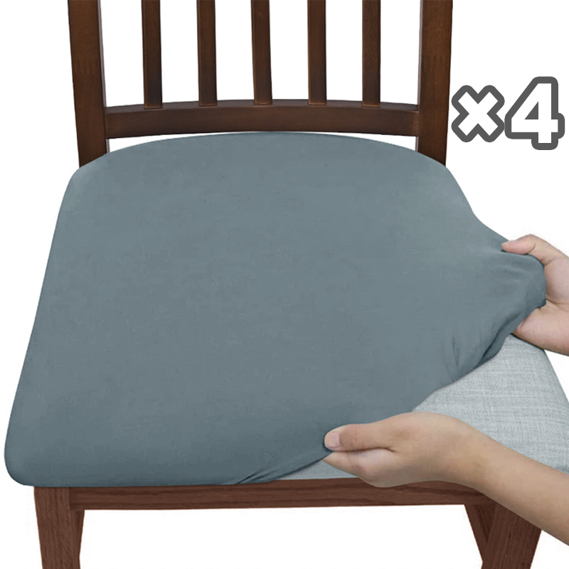Seatella-ダイニング用椅子座面の伸縮カバー(4枚組)