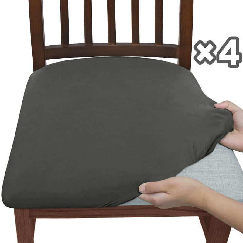 Seatella-ダイニング用椅子座面の伸縮カバー(4枚組)