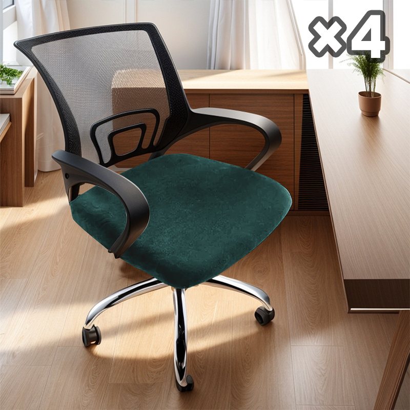 Seatella-ダイニング用椅子座面の伸縮カバー(4枚組)