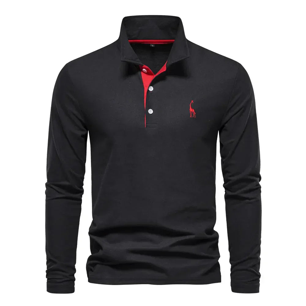 Adrian | Long Sleeve Polo Shirt