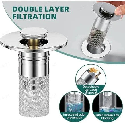 ClearFlow – Filtro universale cattura-capelli per scarico a pavimento