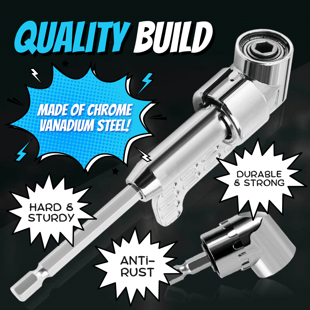 FlexiDrive - 105° Curved Drill Adapter – Reach Tight Corners Easily