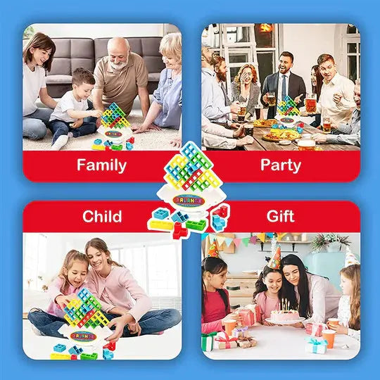 Balance Stacking Game for Kids – Interactive Building Blocks Family Board Game