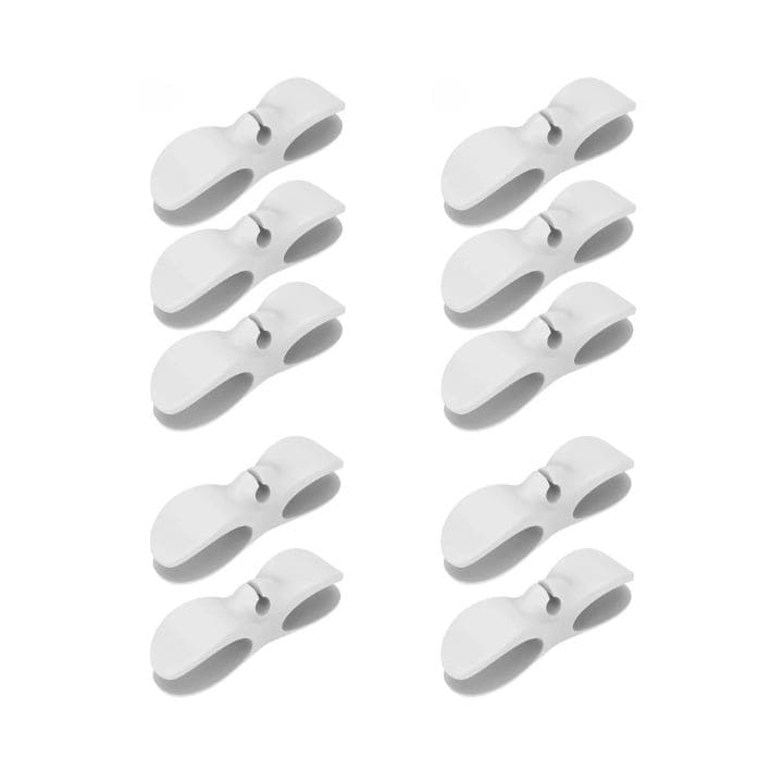 Samoprzylepny uchwyt porządkujący przewody do biurka