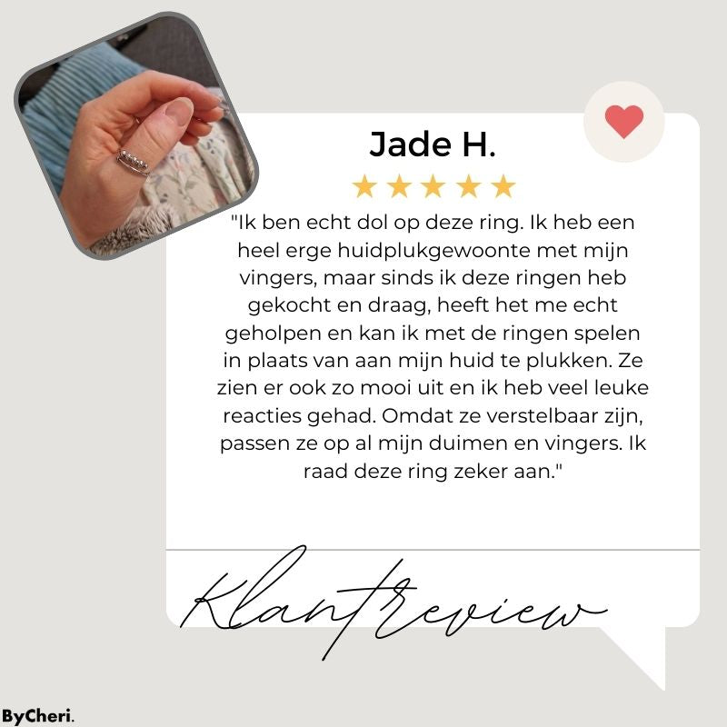 CalmComfort – Säädettävä helmellinen fidget-sormus