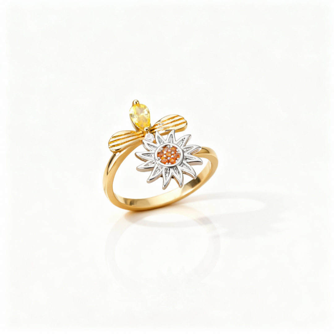 Calmiva – nastaviteľný antistresový prsteň s otáčavými korálkami