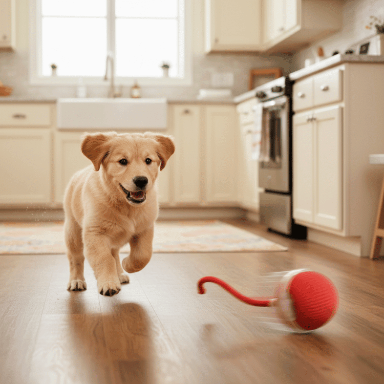 HunterOrb — Interaktiivinen liikkeestä aktivoituva lemmikin pyörivä leikkipallo