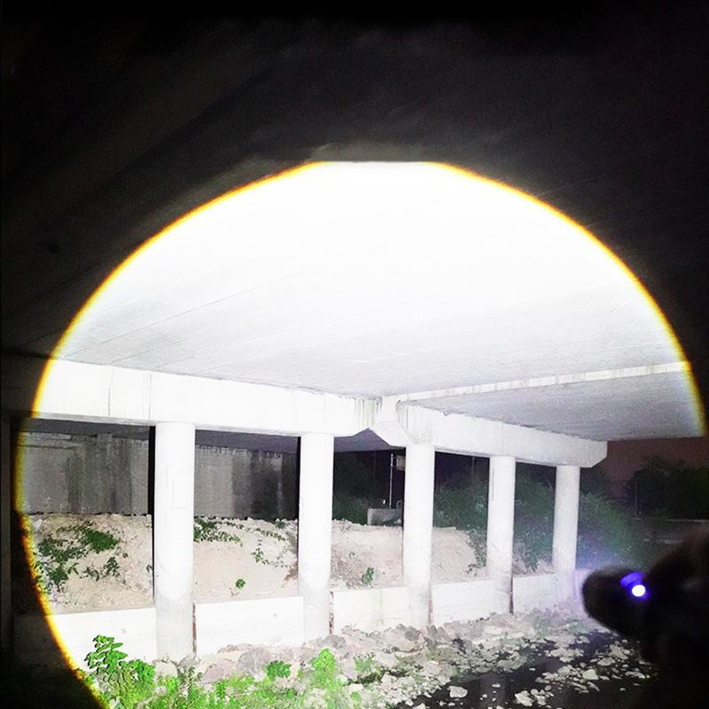 Rechargeable LED Flashlight with Zoom Focus and Power Bank