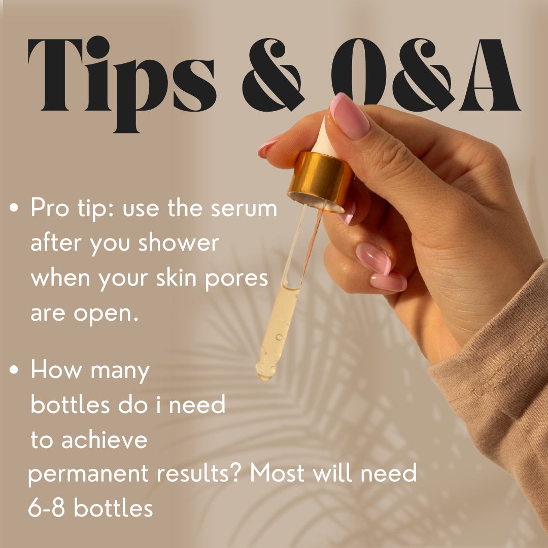 Sérum suave para eliminar el vello corporal