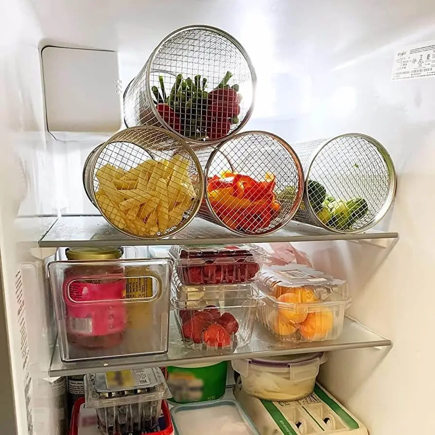 Cestello per griglia in acciaio inossidabile rotante