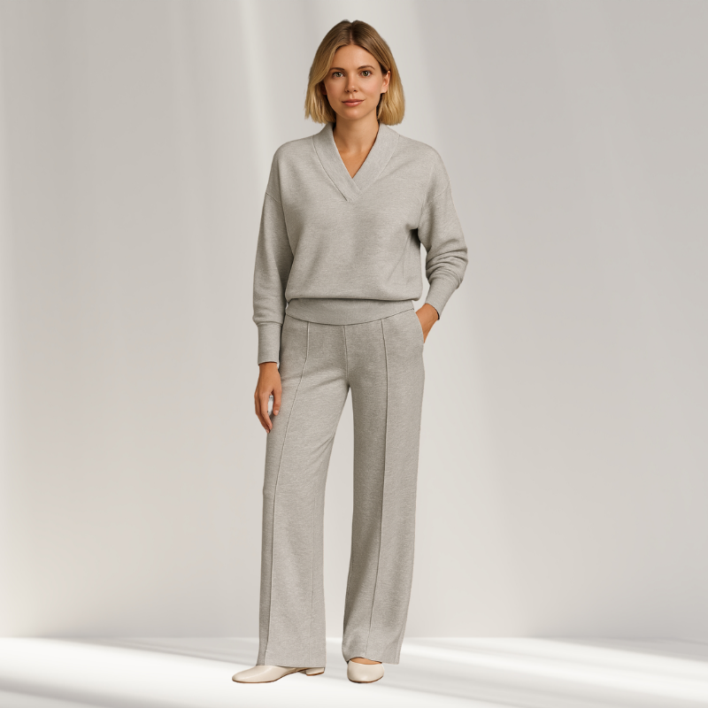 Effortless Elegance Two-Piece Set – Chic Top & Tailored Pants