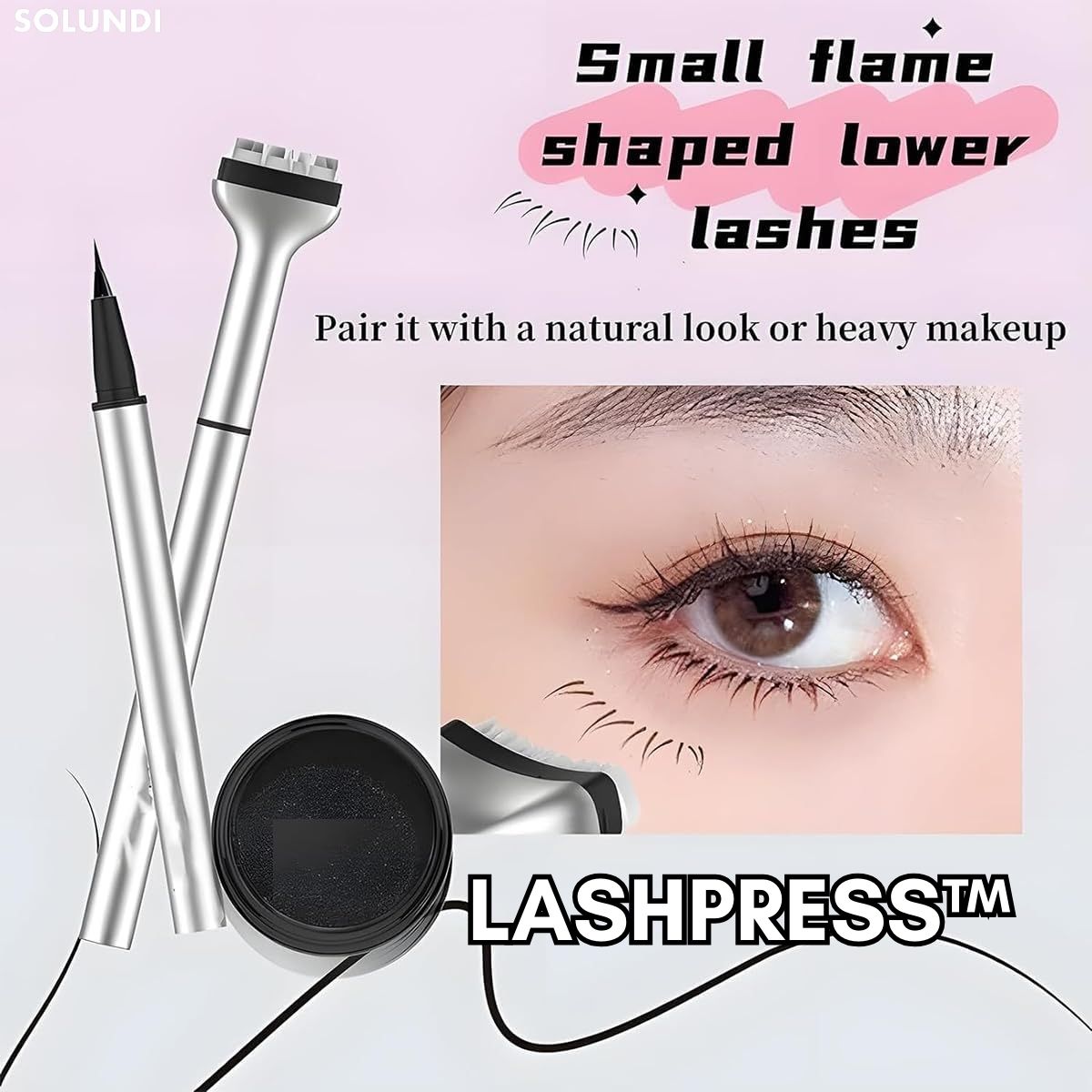 LashPress - Rizadora de pestañas con calor y herramienta de peinado de pestañas