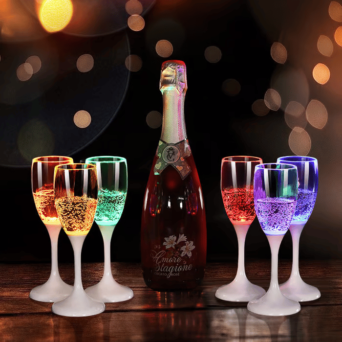 Ensemble de flûtes à champagne de fête lumineuses TwilightSip