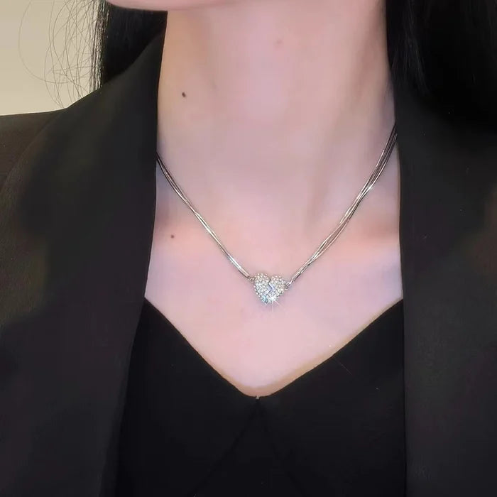 Magnetic Heart Couple Necklace Set