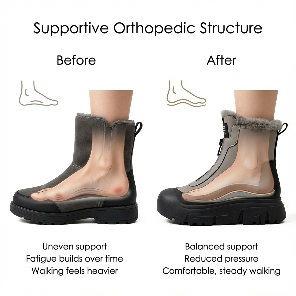 Insulated Zip Winter Boots for Cold-Weather Wear