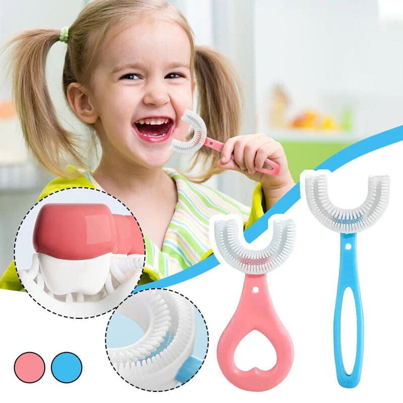 BrightSmile Buddy – dětský zubní kartáček ve tvaru U pro snadné čištění zubů