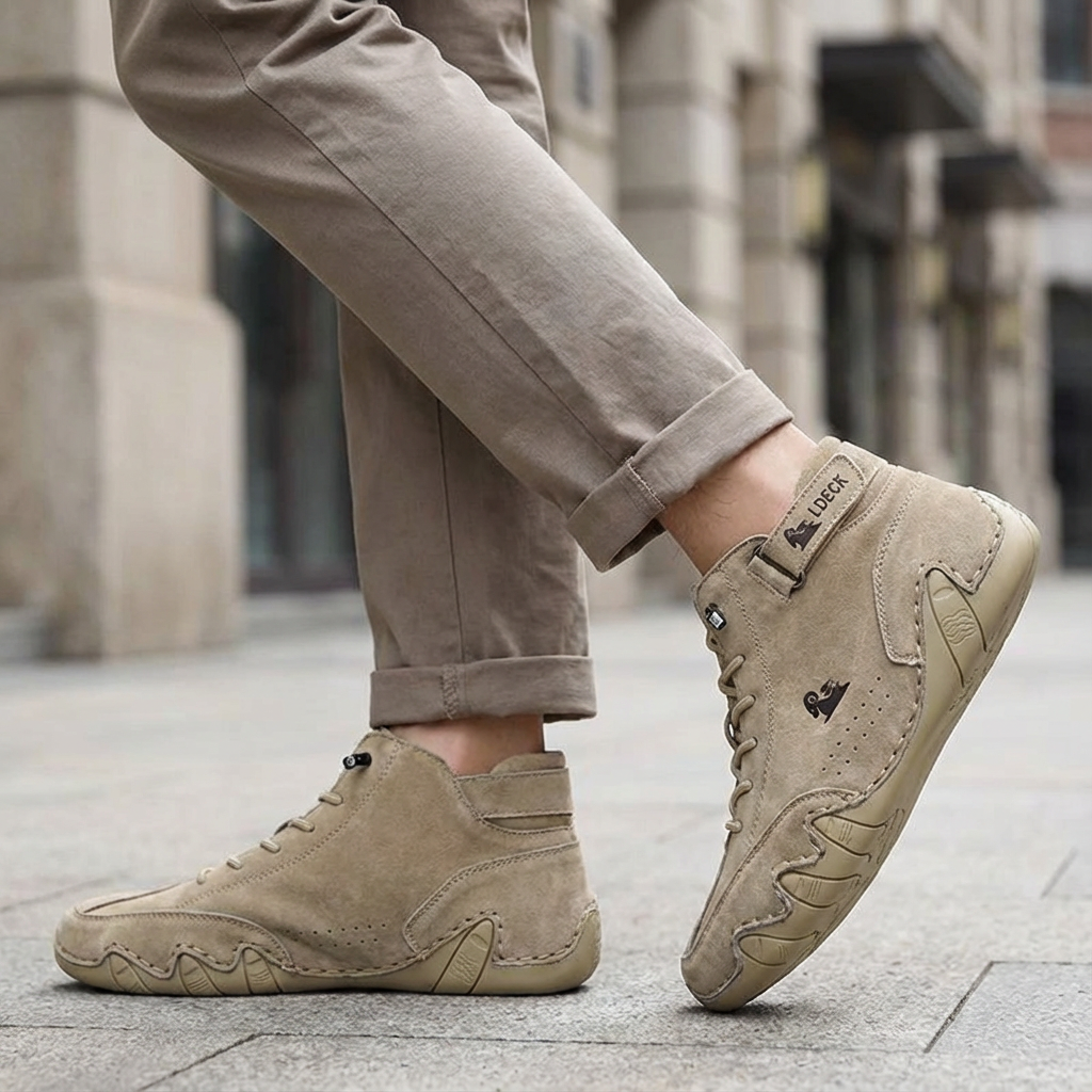 Supportive High-Top Shoes with Stable Heel Design