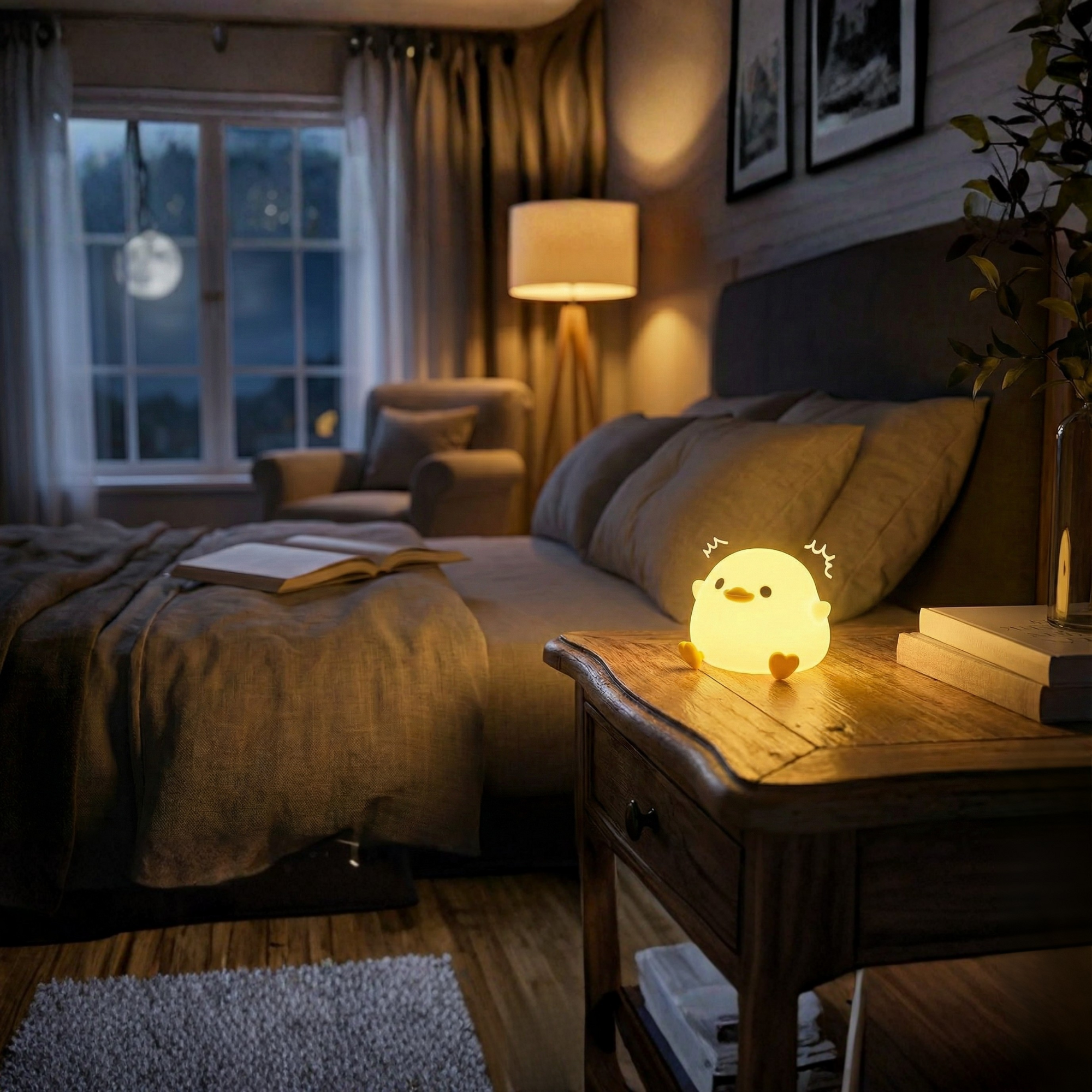 GlideGlow — Cute LED Night Light Lamp for Bedside & Kids Room Decor