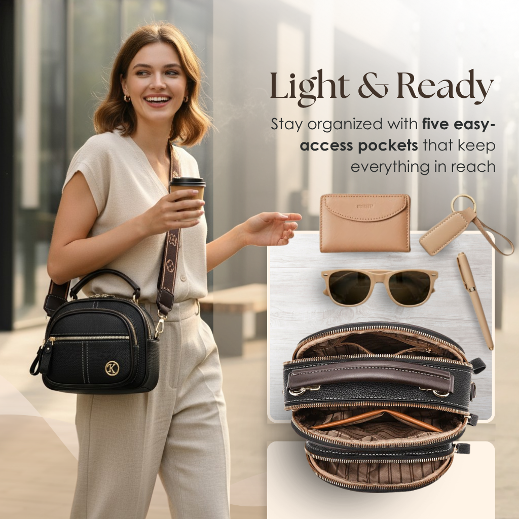 Strukturált, mindennapi oldaltáska felső fogantyúval