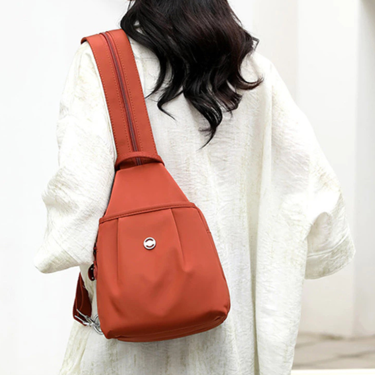 2-Way Commuter Backpack Crossbody Bag for Daily Use