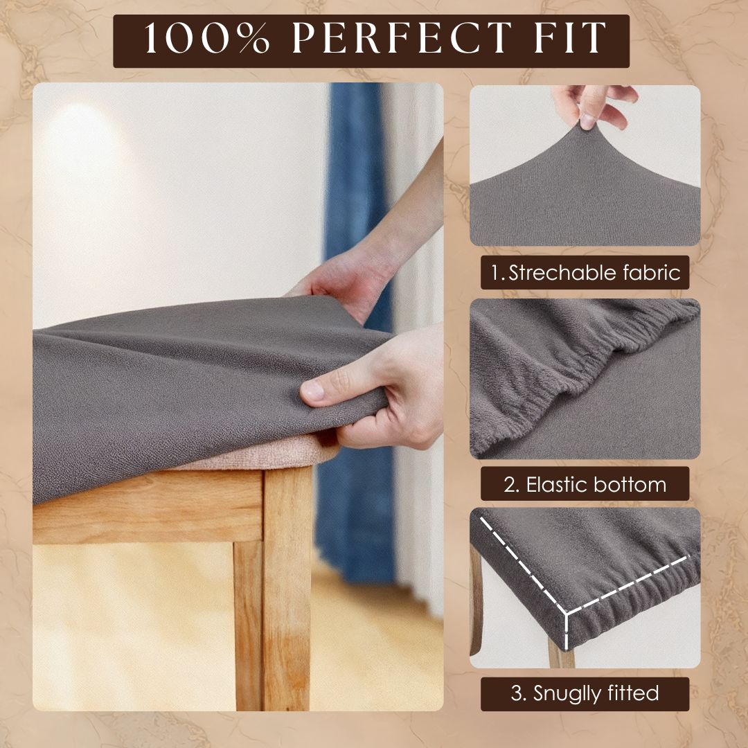 Seatella－ダイニング用椅子座面の伸縮カバー（4枚組）