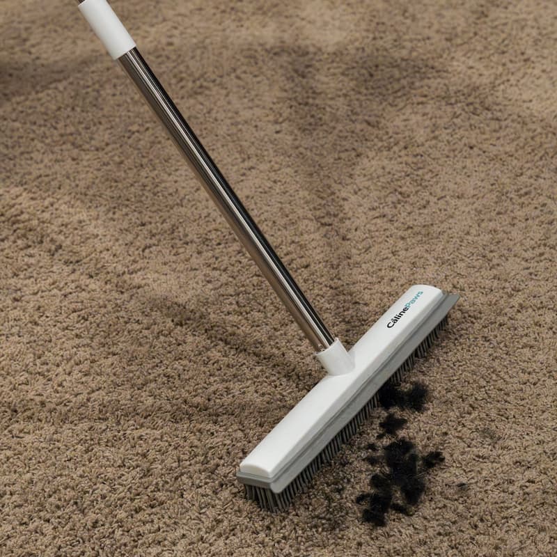 FiercePetSweep — Pet Hair Removal Broom for Carpets, Rugs, and Floors