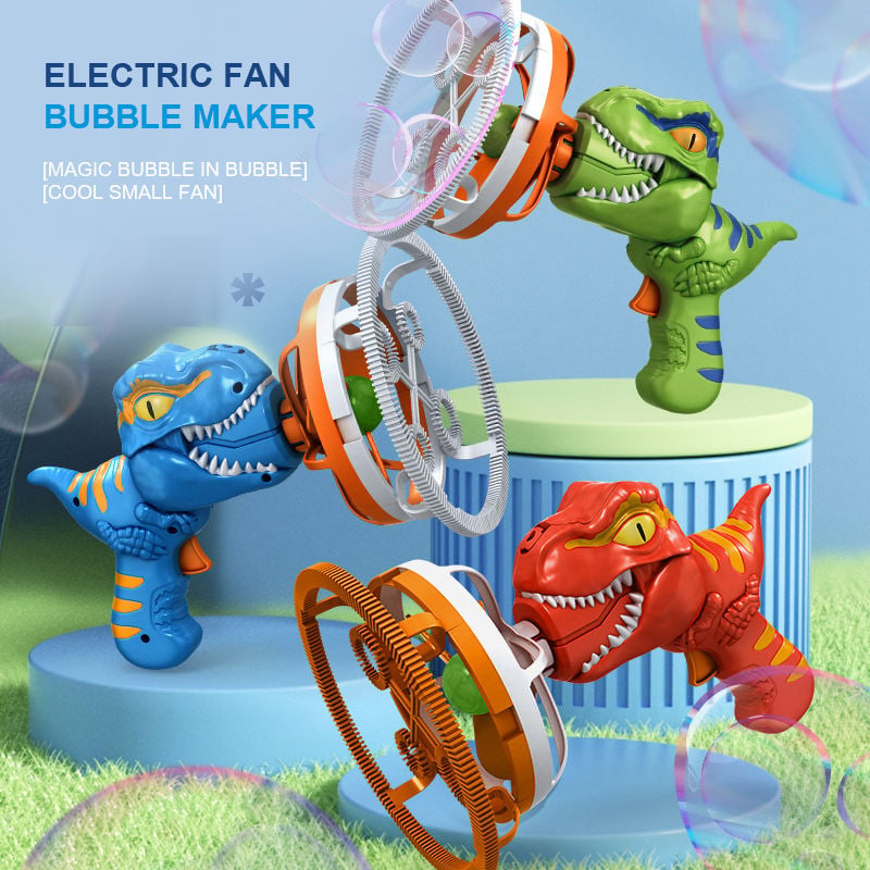 MiniDino Portable Dinosaur Bubble Blaster Toy