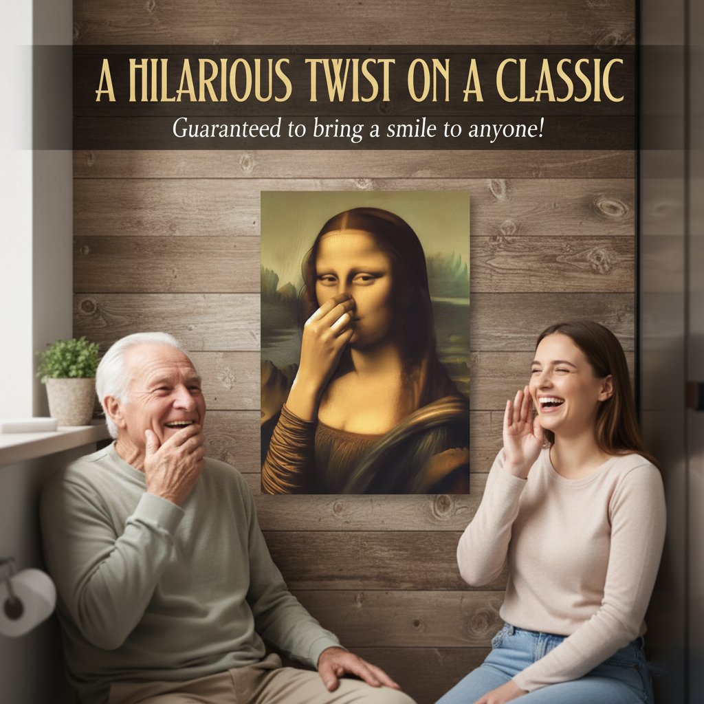 SmirkLisa – Humorous Mona Lisa Wall Art Print
