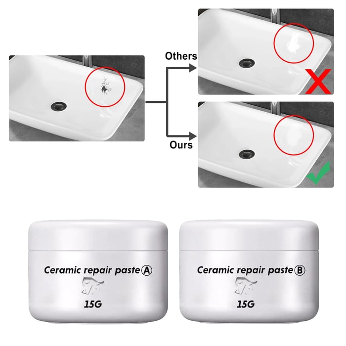 VulcanFix — opravná pasta na dlaždice pro praskliny, odštípnutí a obnovu povrchu