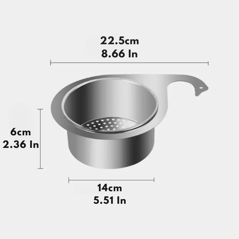 Stainless Steel Sink Strainer Basket for Kitchen Drain Filtration