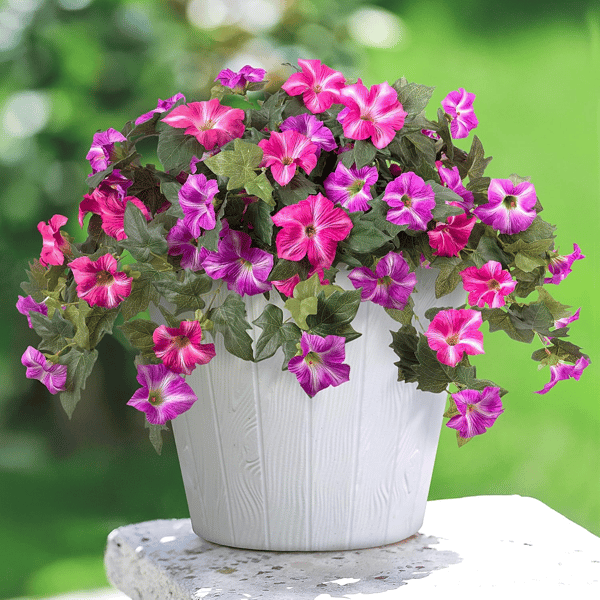 EverBloom - Artificial Petunia Hanging Basket