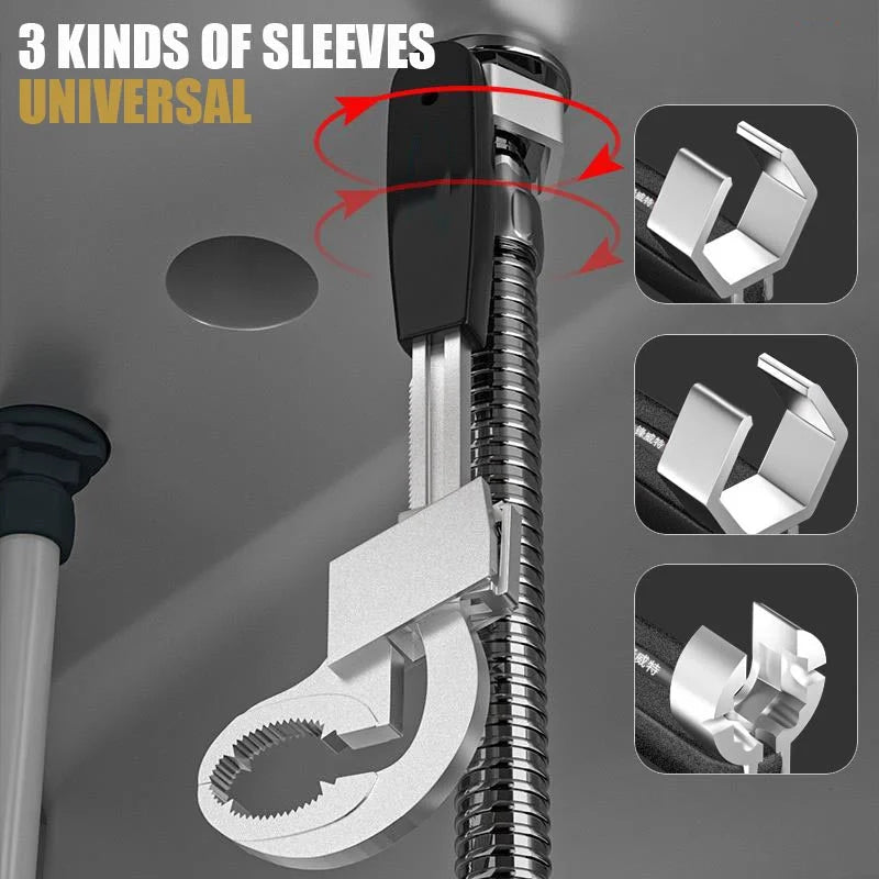 UniWrench - Universal Double-Ended Wrench Set (+3 Attachments)