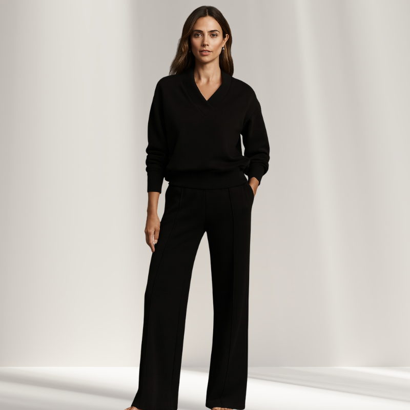 Effortless Elegance Two-Piece Set – Chic Top & Tailored Pants