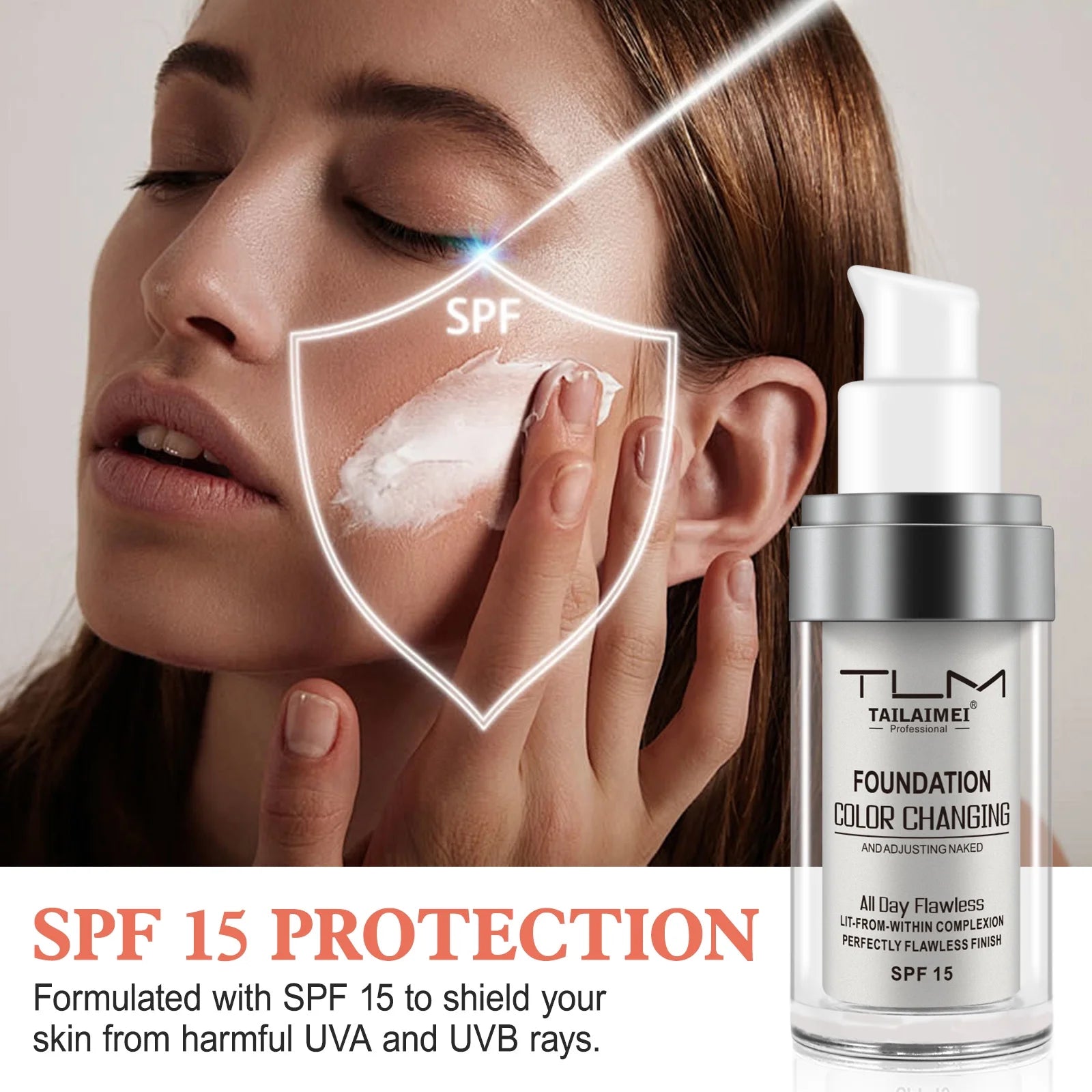 Lumineve — Base de maquillaje que cambia de color con SPF para una cobertura natural para el día a día